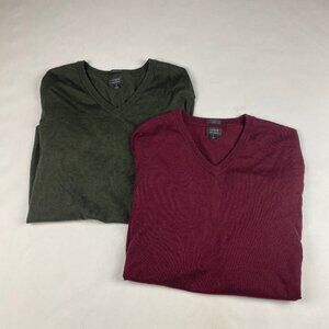 J.Crew Men's Sweater Size M 100% Merino Wool Slim Fit - Lot of 2